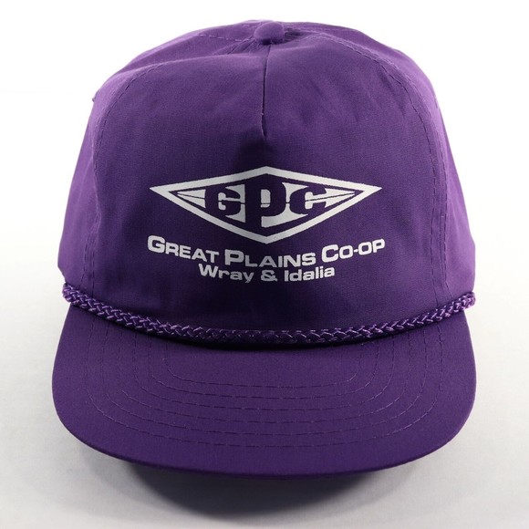GPC VTG Great Plains Co-op Wray & Idalia Zip Strap Hat Cap Purple Colorado Rope - Picture 2 of 8